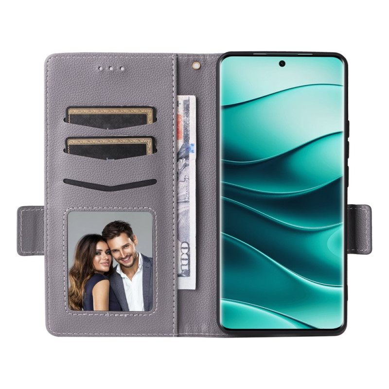 Flip Case Leren Xiaomi Redmi Note 14 Pro 5g Gestructureerd Bandoppervlak