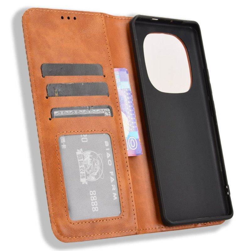 Folio-hoesje Xiaomi Redmi Note 14 Pro 5g Vintage Rand Bescherming Hoesje