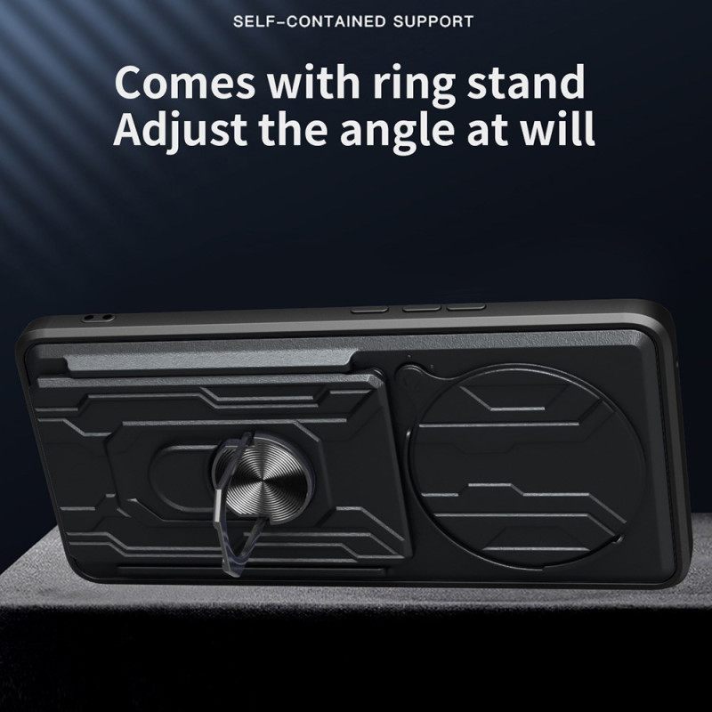 Hoesje Voor Xiaomi Redmi Note 14 Pro 5g Schuifbare Cameracover En Standaard