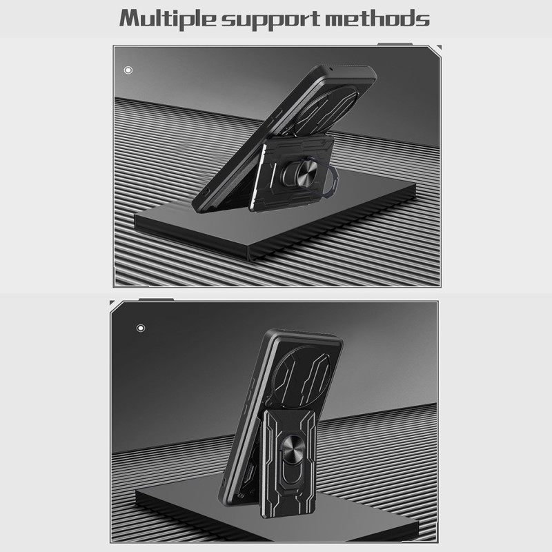 Hoesje Voor Xiaomi Redmi Note 14 Pro 5g Schuifbare Cameracover En Standaard