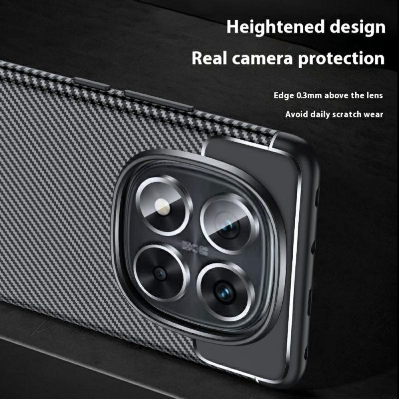 Hoesje Xiaomi Redmi Note 14 Pro 5g Klassieke Koolstofvezel