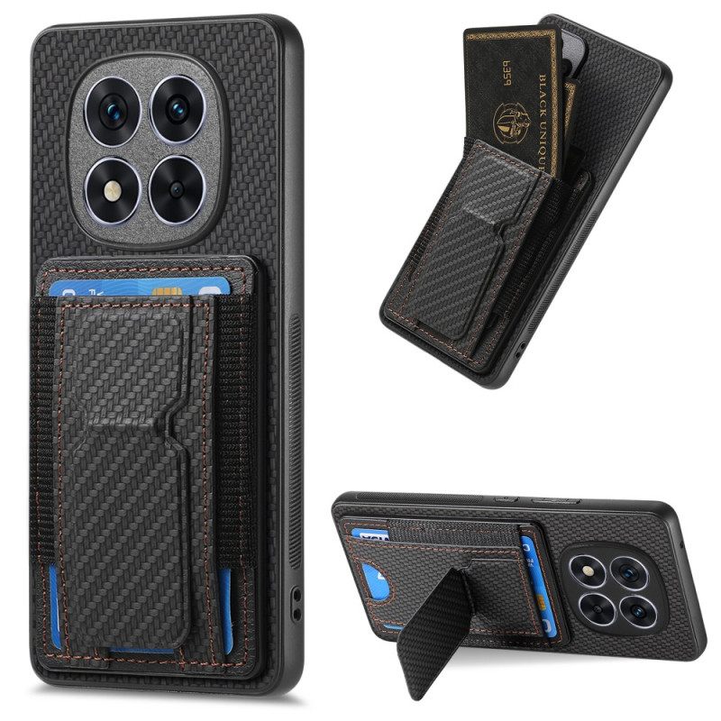 Hoesje Xiaomi Redmi Note 14 Pro 5g Koolstofvezel Standaard En Kaarthouder