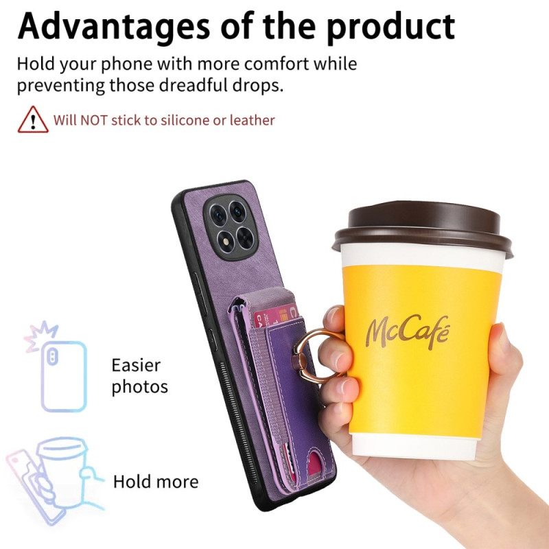 Hoesje Xiaomi Redmi Note 14 Pro 5g Magnetische Kaarthouder Met Verticale Klep