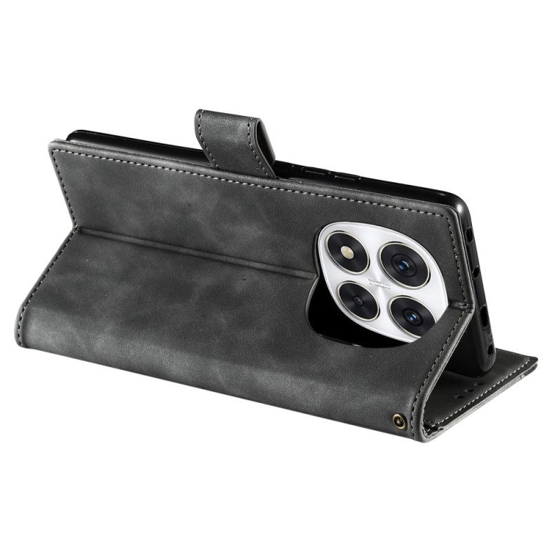 Leren Hoesje Voor Xiaomi Redmi Note 14 Pro 5g Vintage Tweekleurig