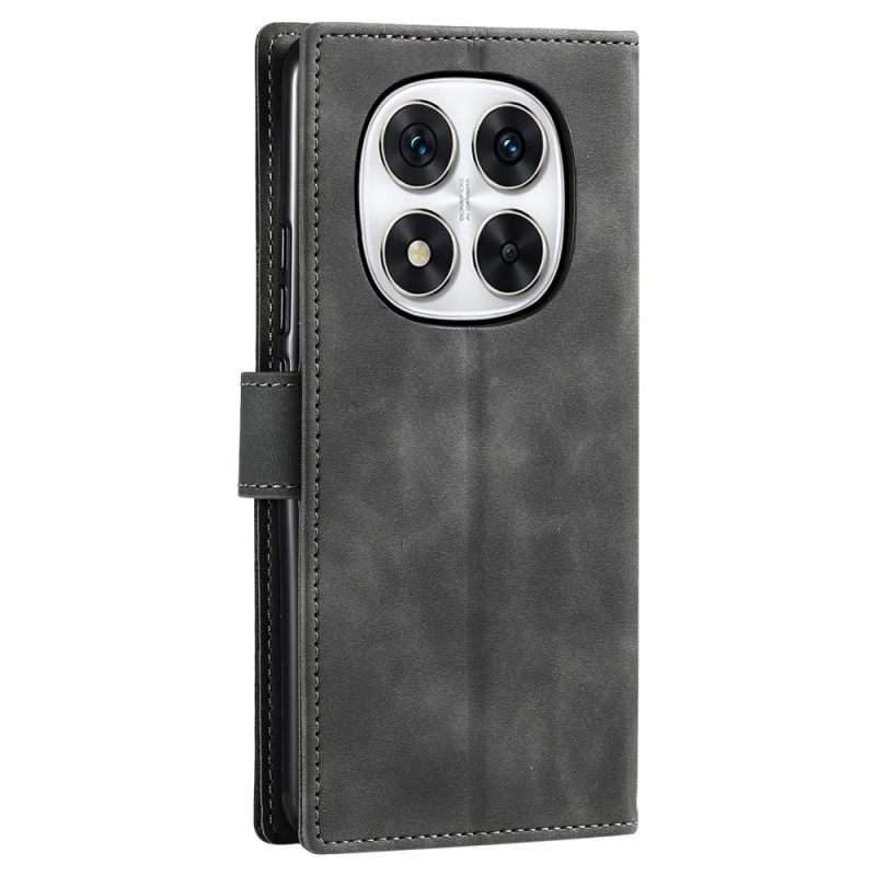 Leren Hoesje Voor Xiaomi Redmi Note 14 Pro 5g Vintage Tweekleurig
