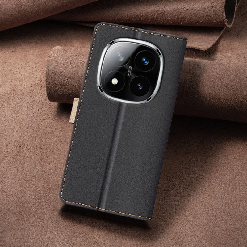 Leren Hoesje Xiaomi Redmi Note 14 Pro 5g Binfen Color Tweekleurig Bescherming Hoesje