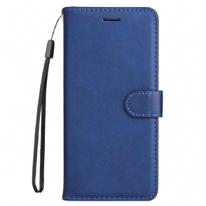 Leren Hoesje Xiaomi Redmi Note 14 Pro 5g Effen Imitatieleer Bescherming Hoesje