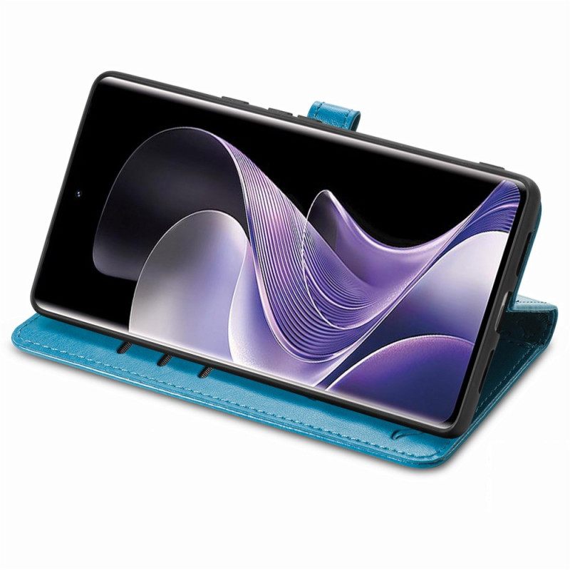 Leren Hoesje Xiaomi Redmi Note 14 Pro 5g Geanimeerd Dieren