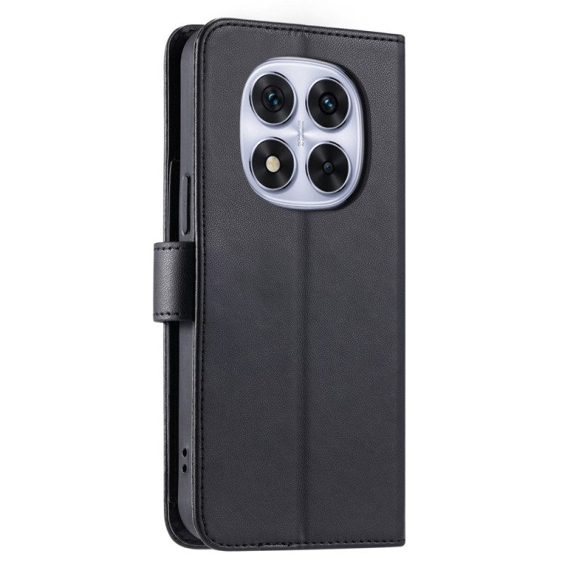 Leren Hoesje Xiaomi Redmi Note 14 Pro 5g Gewatteerd Met Bandje En Schouderband Bescherming Hoesje