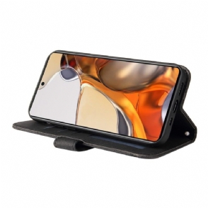 Flip Case voor Xiaomi 11T / 11T Pro Retro-stijl Met Klinknagel