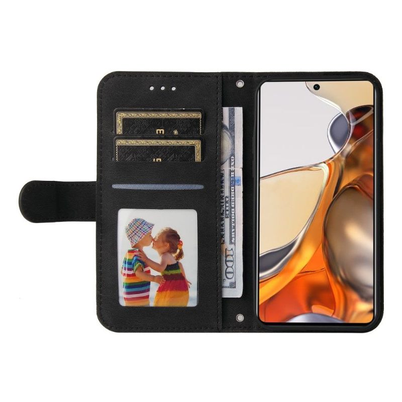 Flip Case voor Xiaomi 11T / 11T Pro Retro-stijl Met Klinknagel