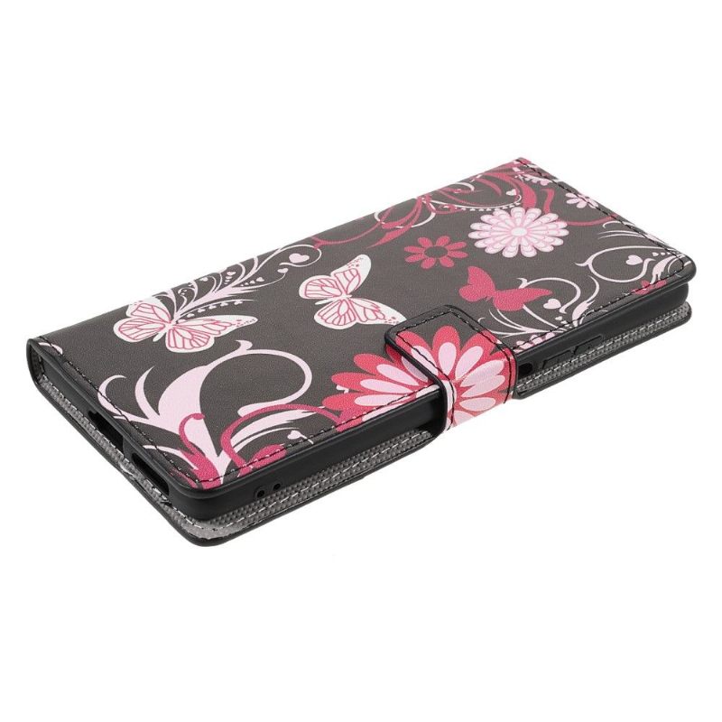 Flip Case voor Xiaomi 11T / 11T Pro Vlinders En Bloemen