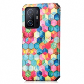 Folio-hoesje voor Xiaomi 11T / 11T Pro 3d-kubus