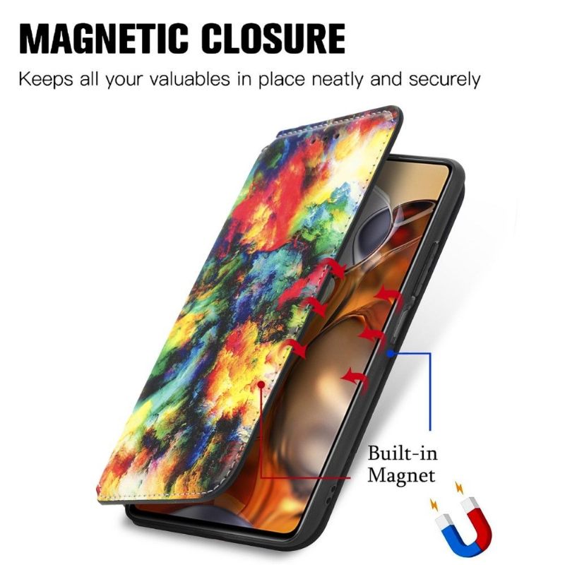 Folio-hoesje voor Xiaomi 11T / 11T Pro Anti-fall Iriserende Wolk