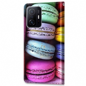 Folio-hoesje voor Xiaomi 11T / 11T Pro Anti-fall Macarons