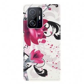 Folio-hoesje voor Xiaomi 11T / 11T Pro Lotusbloemen