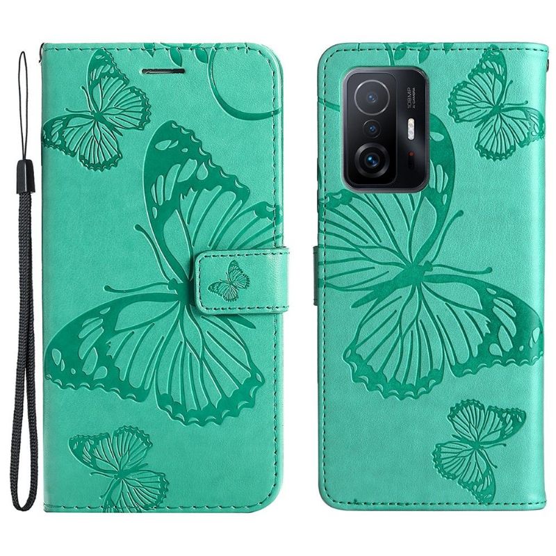 Folio-hoesje voor Xiaomi 11T / 11T Pro Ondersteuningsfunctie Vlinders