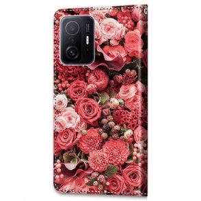 Folio-hoesje voor Xiaomi 11T / 11T Pro Rozentuin