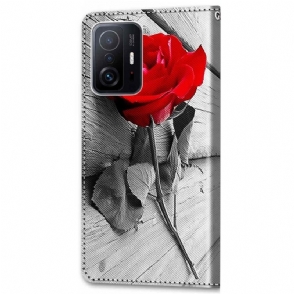 Folio-hoesje voor Xiaomi 11T / 11T Pro Rozerood