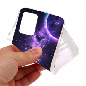 Hoesje voor Xiaomi 11T / 11T Pro Anti-fall Volle Maan Meisje Illustratie