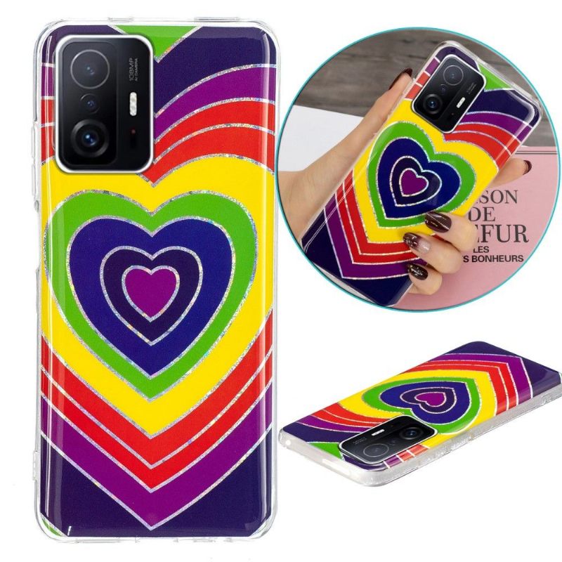 Hoesje voor Xiaomi 11T / 11T Pro Siliconen Gekleurde Harten