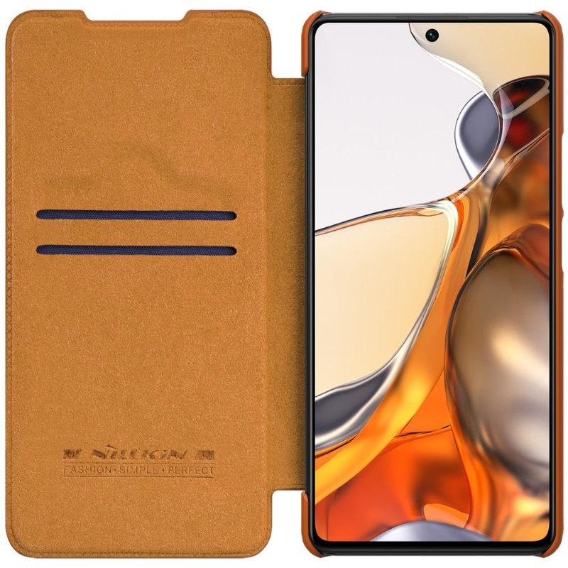 Leren Hoesje voor Xiaomi 11T / 11T Pro Bescherming Qin-serie Leereffect