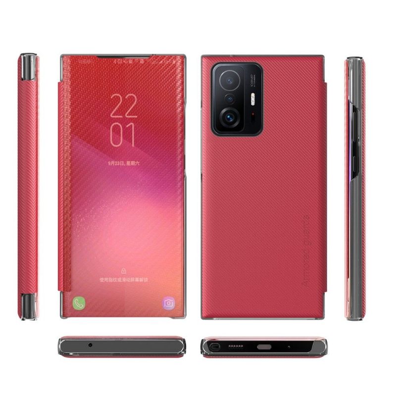 Telefoonhoesje voor Xiaomi 11T / 11T Pro Folio-hoesje Koolstofvezel