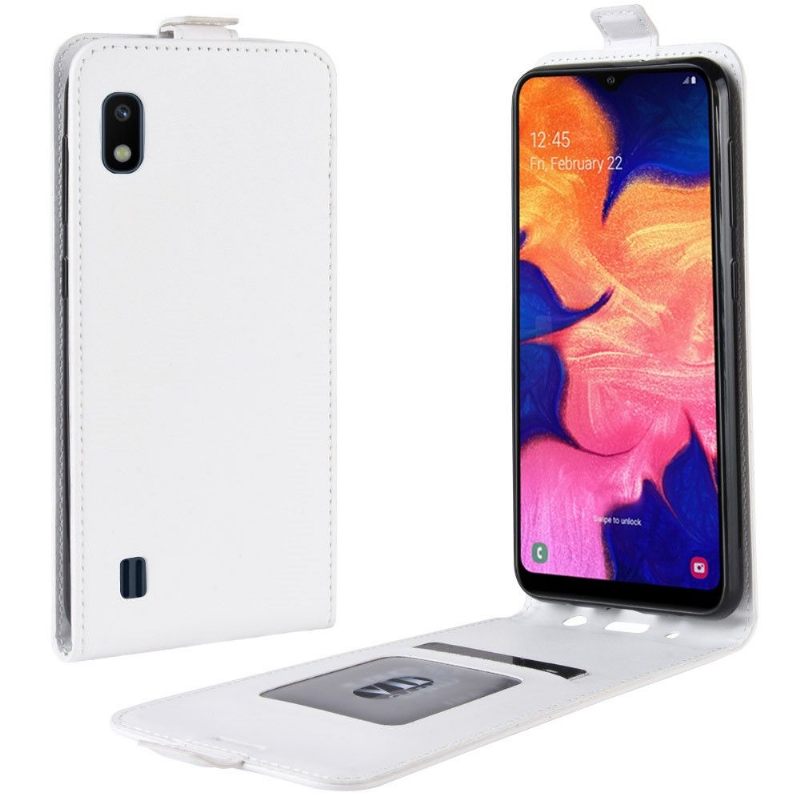 Cover voor Samsung Galaxy A10 Anti-fall Folio-hoesje Verticaal Kunstleer