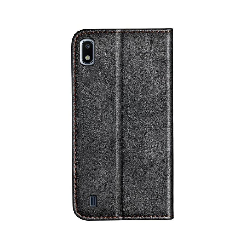 Cover voor Samsung Galaxy A10 Hirachus Tweekleurig Leereffect
