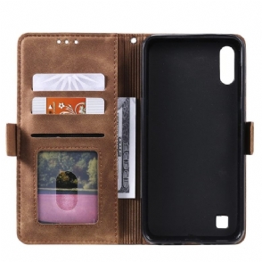 Folio-hoesje voor Samsung Galaxy A10 Met Ketting Vintage Kaarthouder