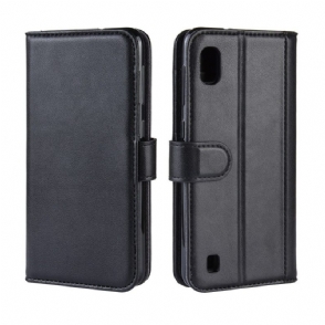 Folio-hoesje voor Samsung Galaxy A10 Premium Leer