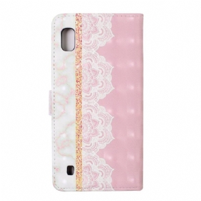 Folio-hoesje voor Samsung Galaxy A10 Vrouwelijke Kant