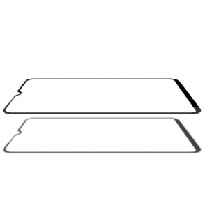 Samsung Galaxy A10 - Schermbeschermer Van Gehard Glas Op Ware Grootte - Zwart
