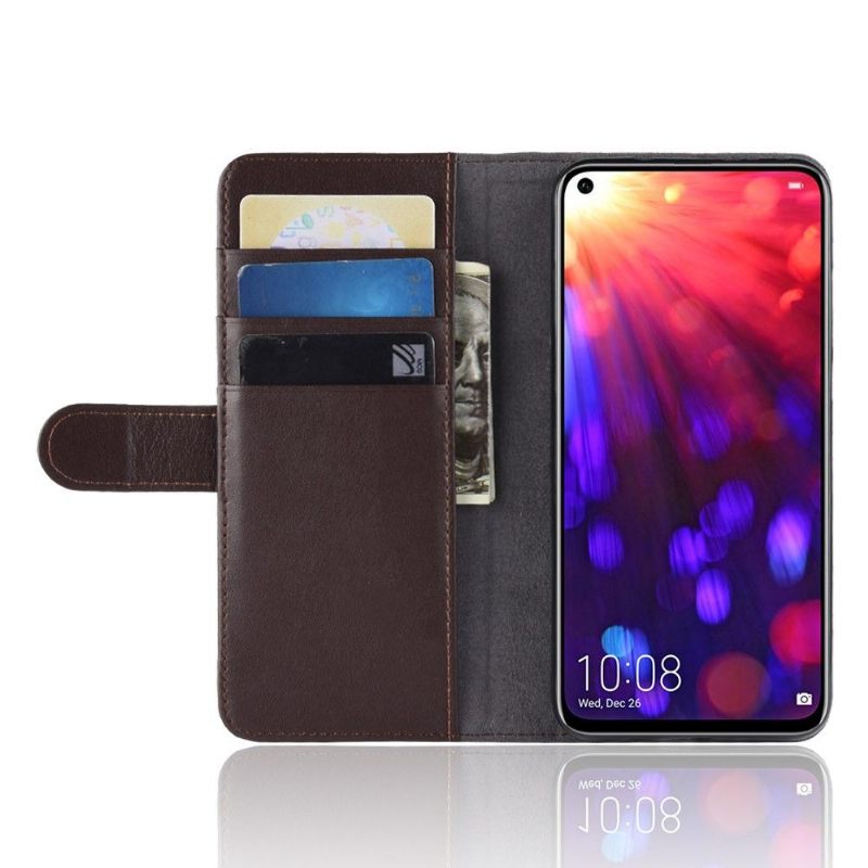 Case voor Honor View 20 Premium Lederen Kaarthouder