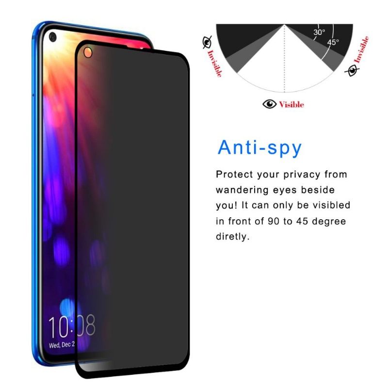 Telefoonhoesje voor Honor View 20 Bescherming - Gehard Glas En Privacyfilter