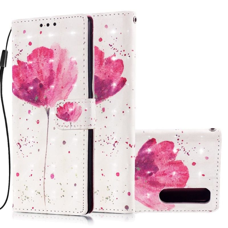 Folio-hoesje voor Sony Xperia 5 Roze Bloem