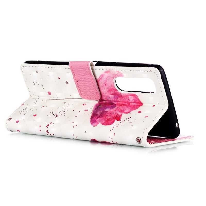 Folio-hoesje voor Sony Xperia 5 Roze Bloem