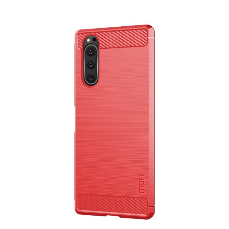 Hoesje voor Sony Xperia 5 Geborsteld Effect Mofi