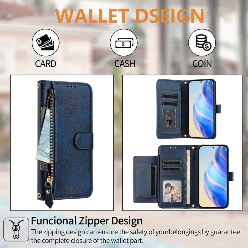 Bescherming Hoesje Poco C71 Portemonnee Met Riem