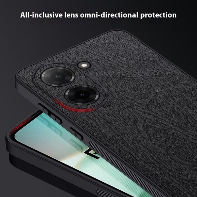 Cover Hoesje Poco C71 Telefoonhoesje Houtnerf