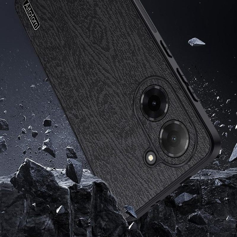 Cover Hoesje Poco C71 Telefoonhoesje Houtnerf