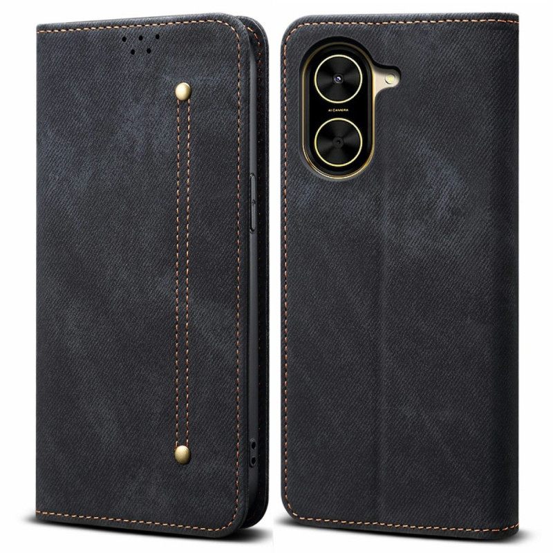 Folio-hoesje Poco C71 Denimstof