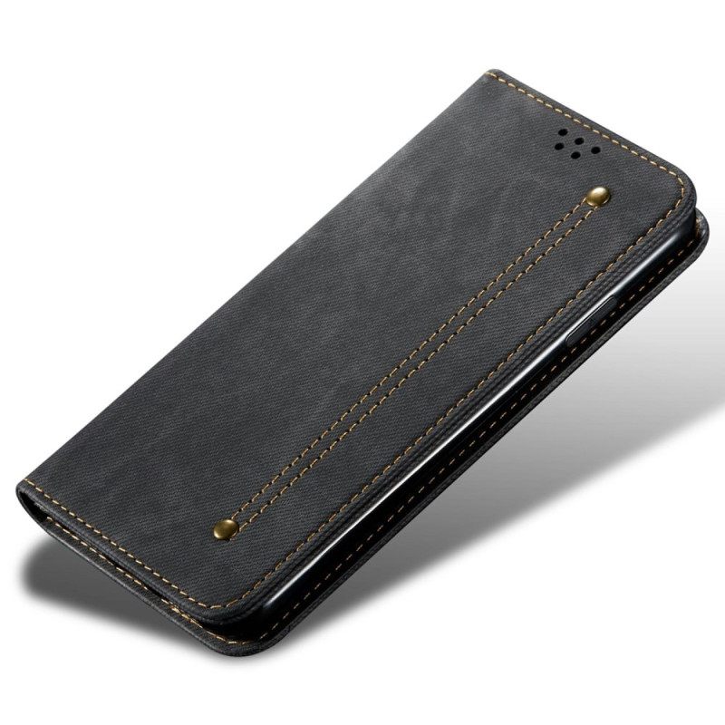 Folio-hoesje Poco C71 Denimstof