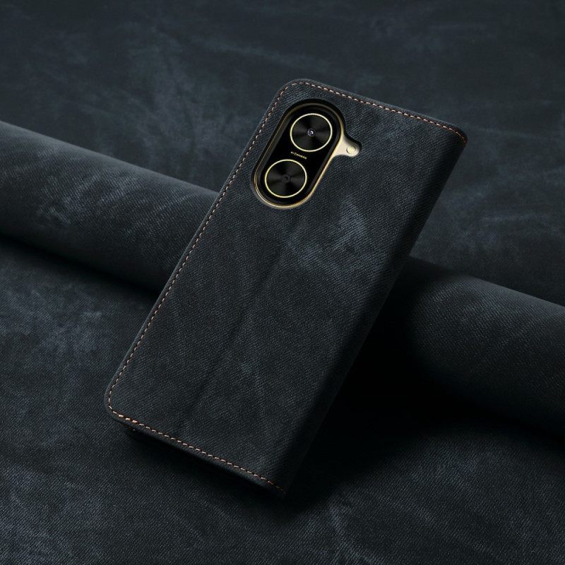 Folio-hoesje Poco C71 Denimstof