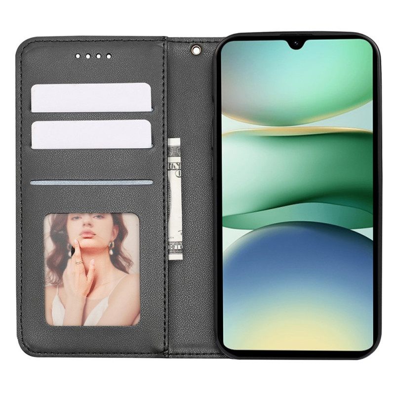 Folio-hoesje Poco C71 Geruit Patroon