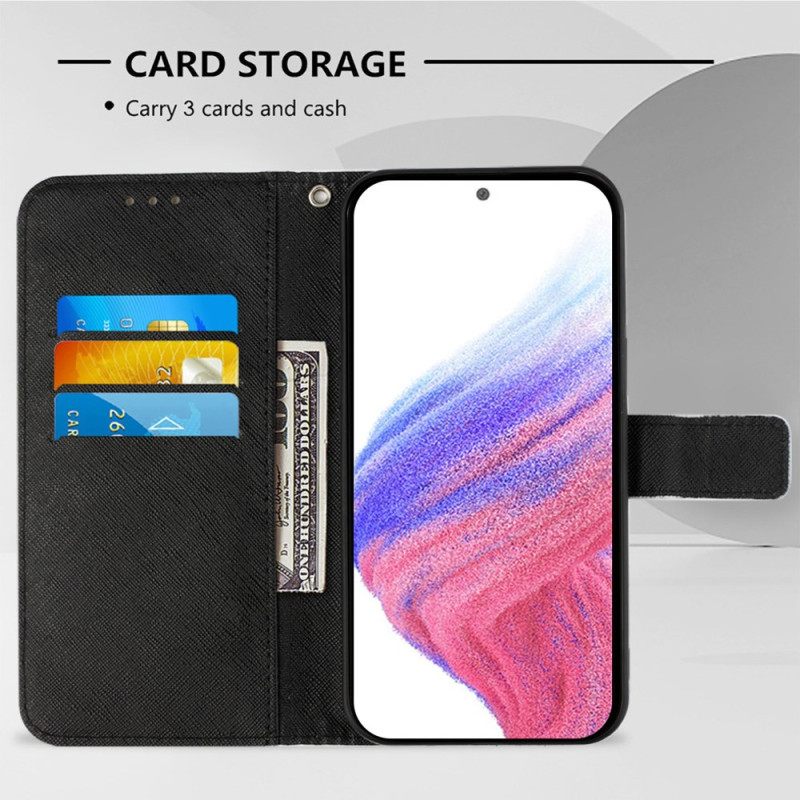 Folio-hoesje Poco C71 Telefoonhoesje Bloemenschedel