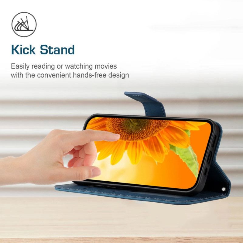 Folio-hoesje Poco C71 Telefoonhoesje Zonnebloemprint Met Bandje