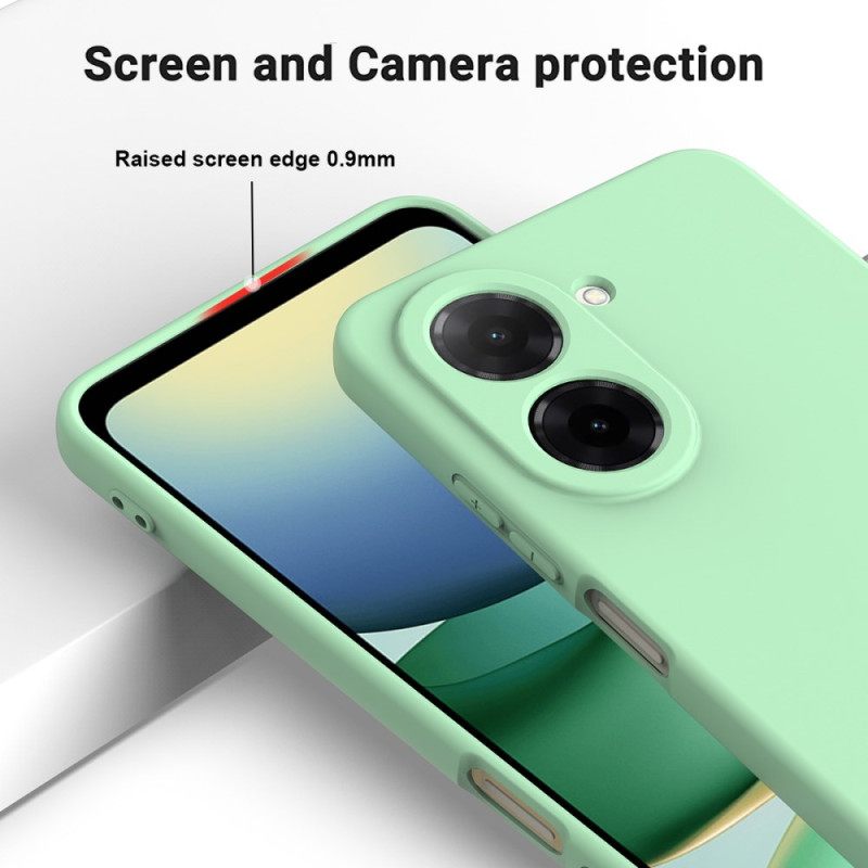 Hoesje Poco C71 Vloeibare Siliconen Met Koord Bescherming Hoesje