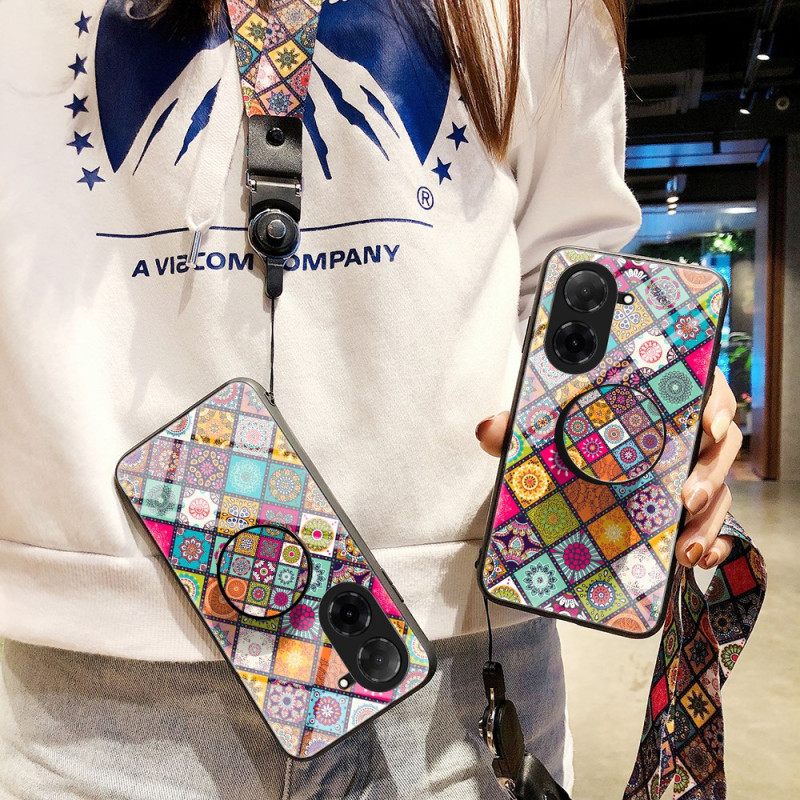 Hoesje Voor Poco C71 Patchwork Standaard En Bandje