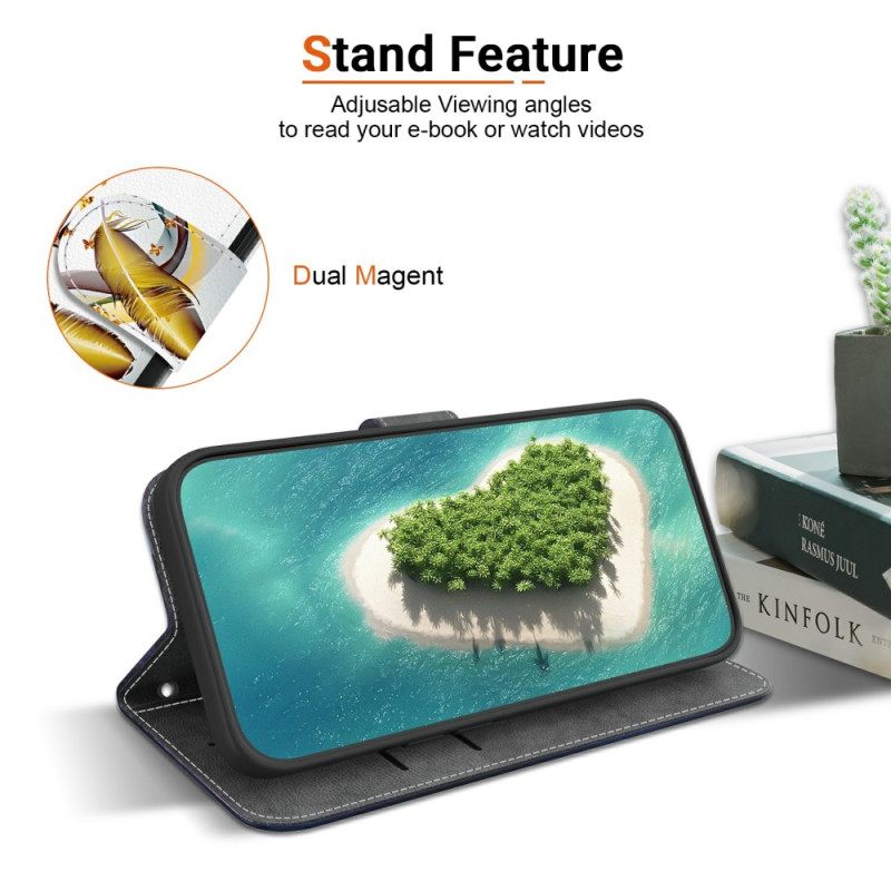 Leren Hoesje Poco C71 Kleurrijke Veren Bescherming Hoesje